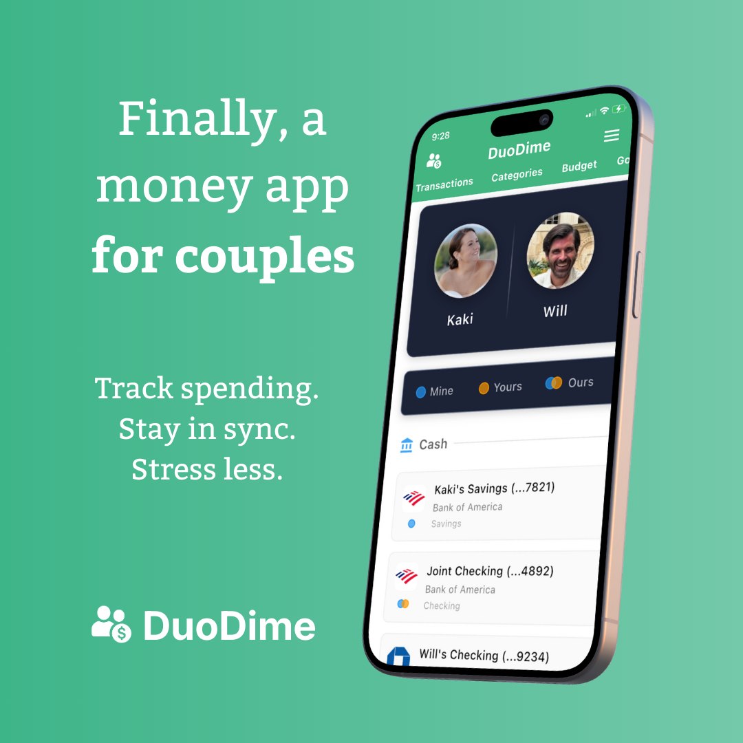 DuoDime Facebook ad: DuoDime • Couples Budgeting App