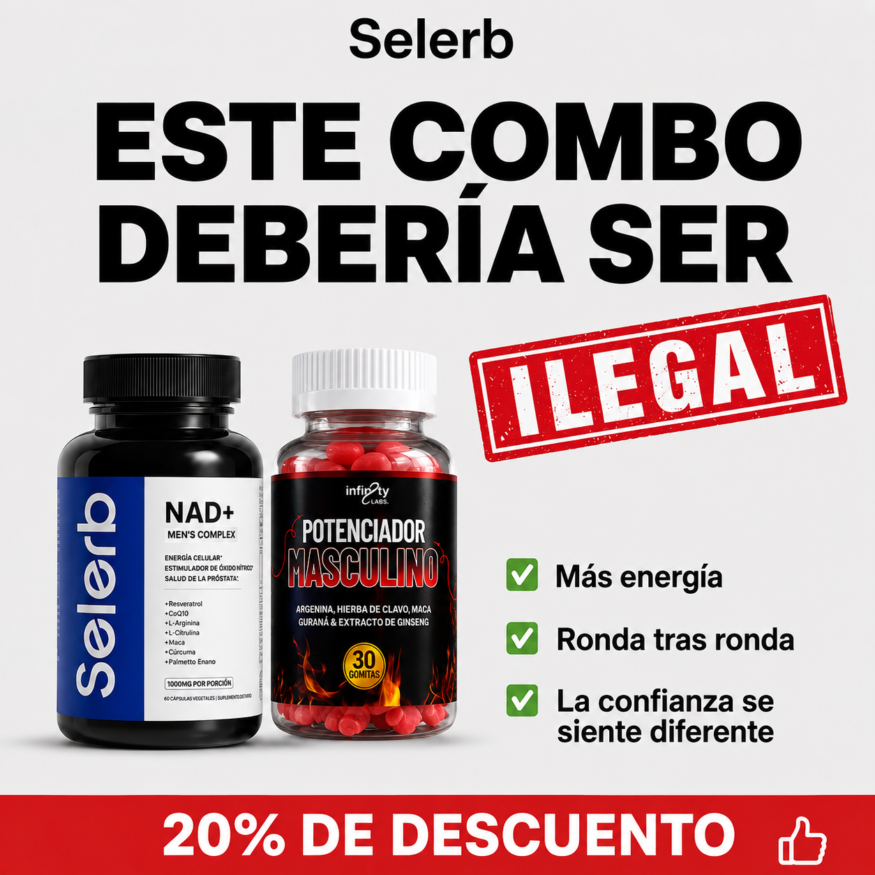Medicina Alfa&Omega Facebook ad: Ella notará el cambio