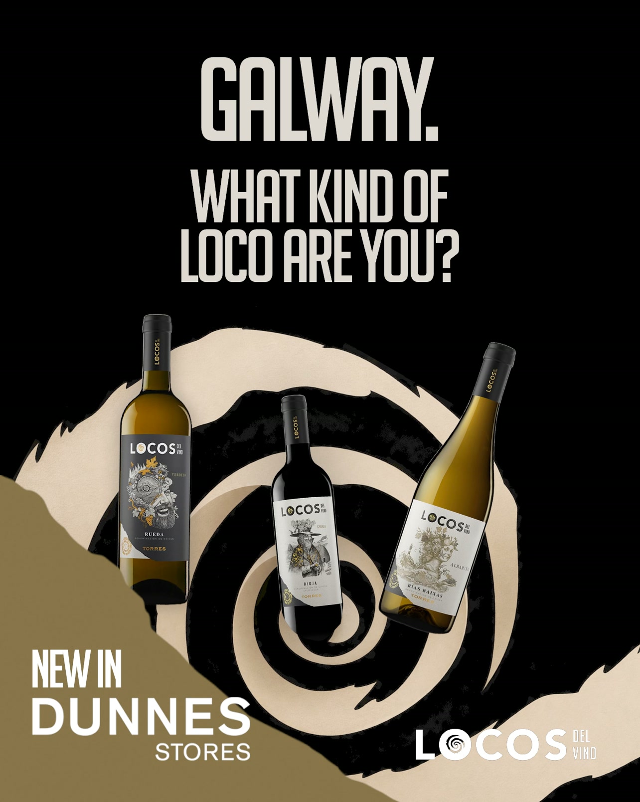 Somos locos del vino Facebook ad: Galway, meet your new Spanish wines.