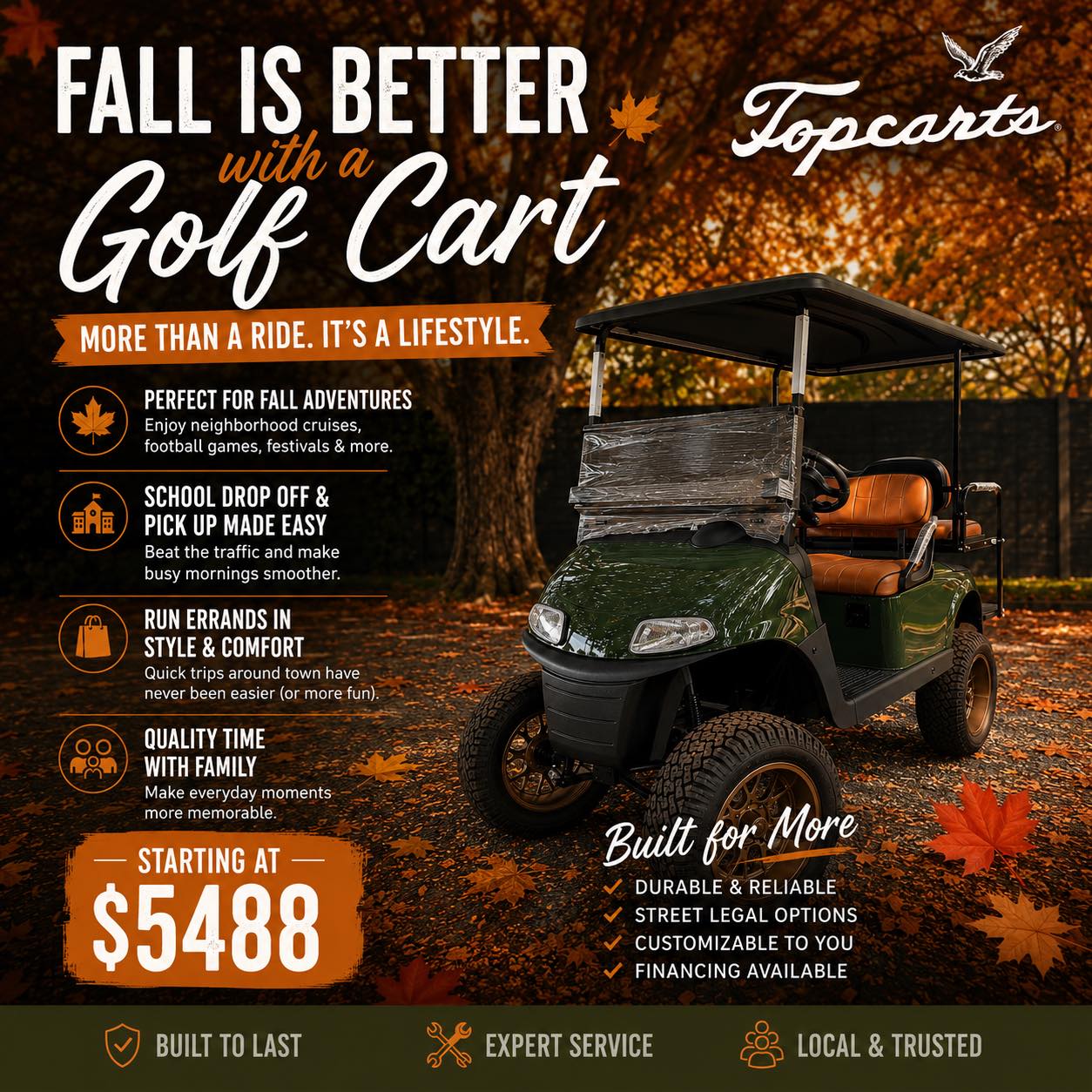 TOPCARTS Facebook ad: Topcarts | golf cart dealer summerville sc | 100 West…