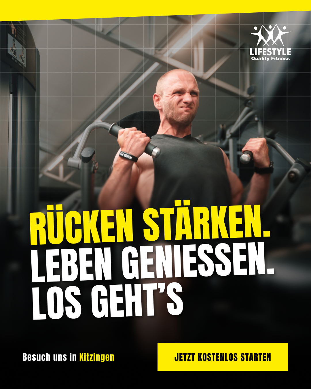 Lifestyle Fitness Facebook ad: Jetzt Probetraining in Kitzingen sichern