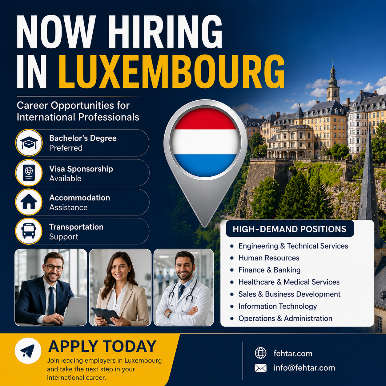 Fehtar Group - Business Consulting and Corporate Services Facebook ad: Explore Job Opportunities in Europe