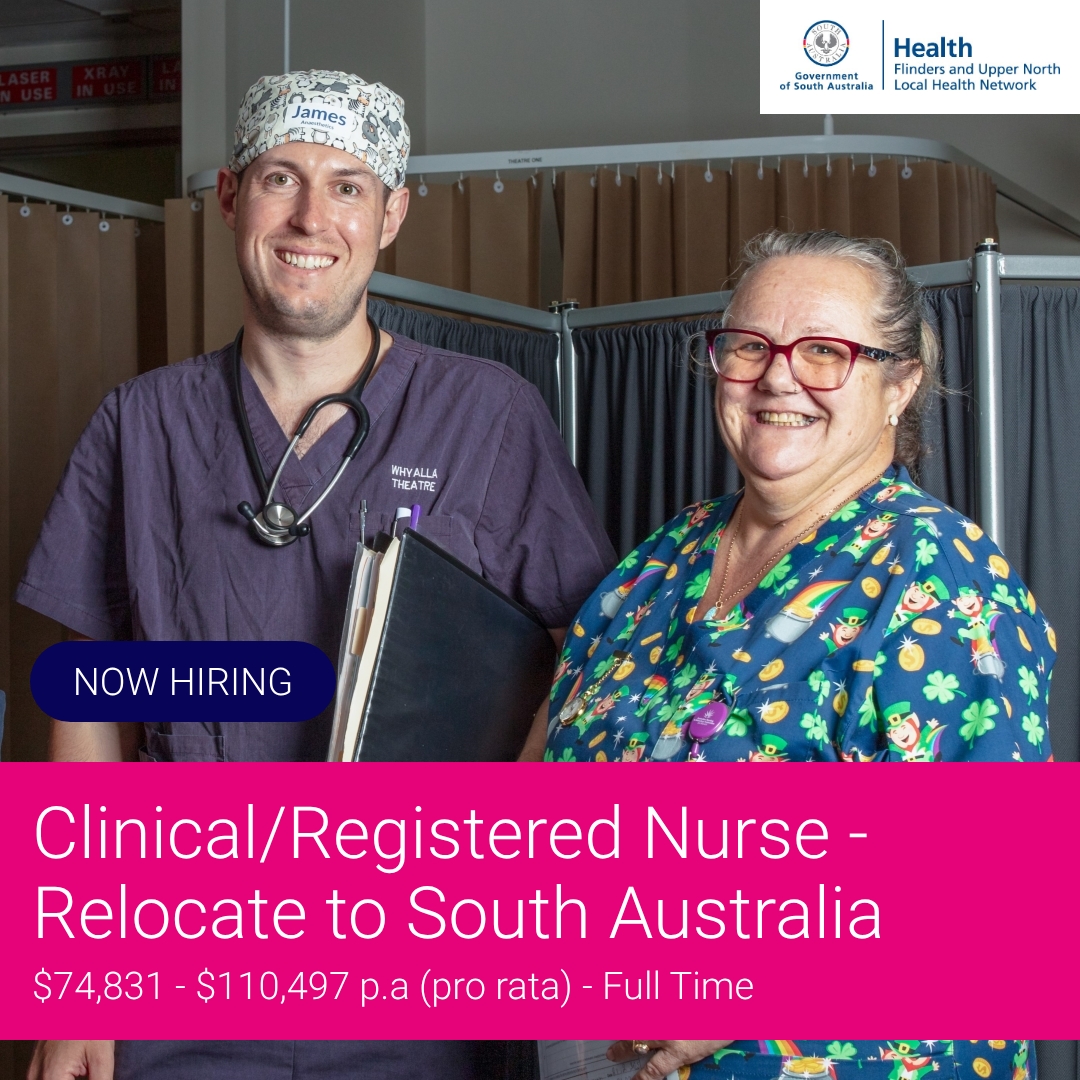 SEEK Facebook ad: Clinical/Registered Nurse - Relocate to South Australia