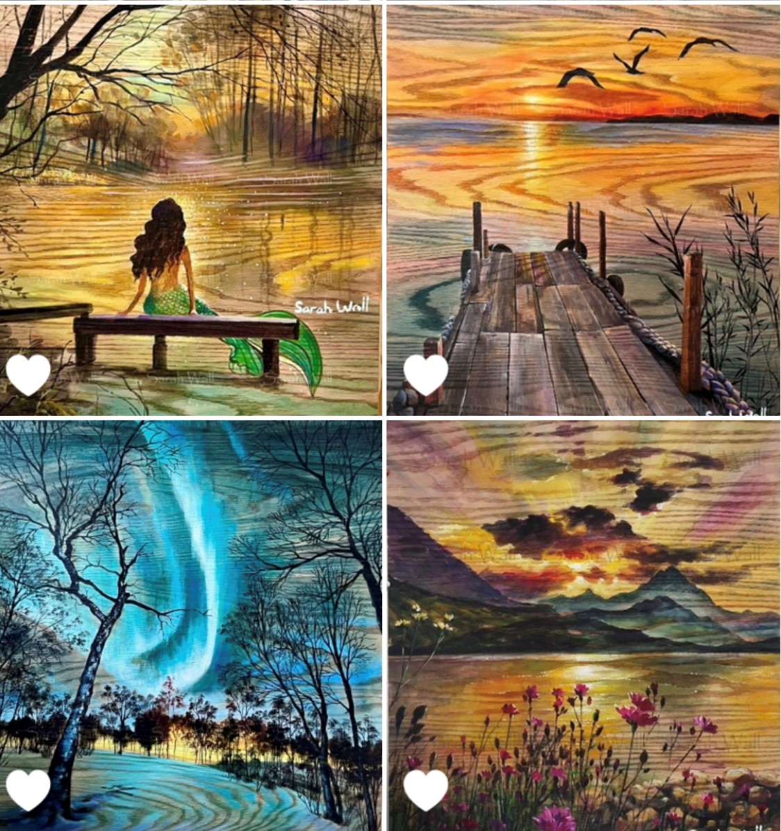 Sarah Wall Facebook ad: Let happiness be with you forever, like art…