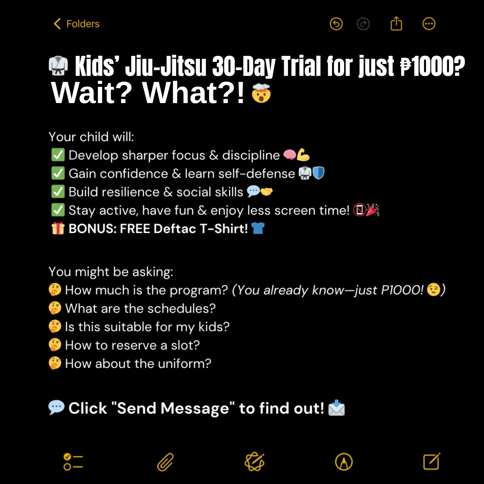 DEFTAC Facebook ad: Parents, This Trial Could Change Everything! Join now!