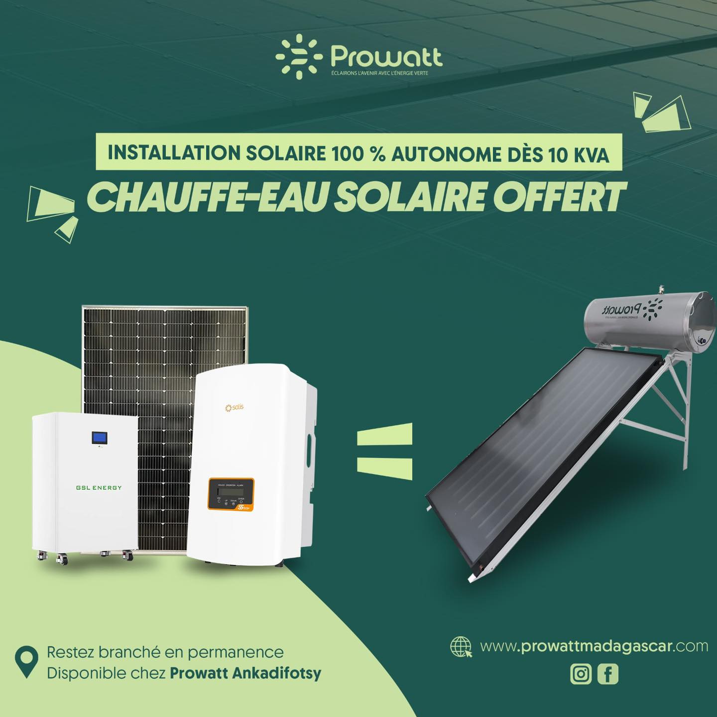 Prowatt Madagascar Facebook ad