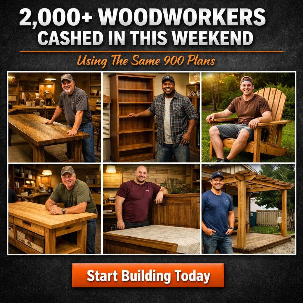 Blueprint Workshop Facebook ad: +900 Woodworking Furniture Plans