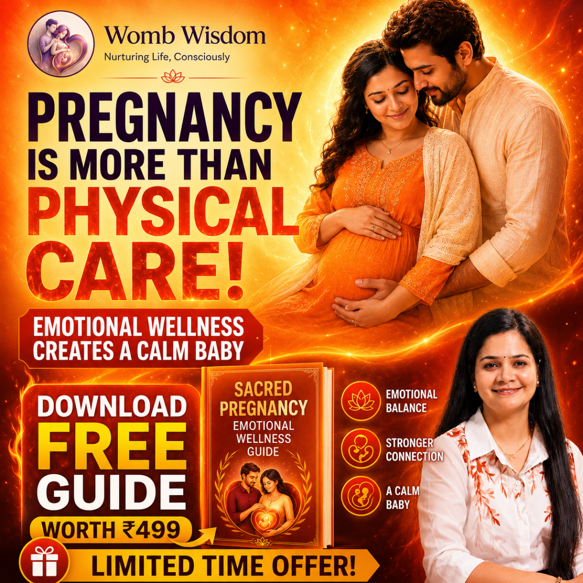 Womb Wisdom By Dr Preeti Trivedi Facebook ad: Download The ₹499 Pregnancy Guide Free