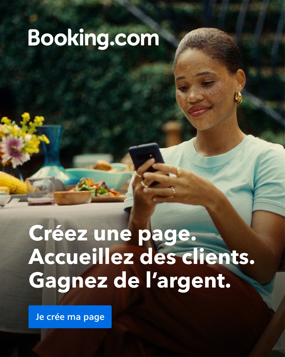 Booking.com Facebook ad from Mar 18, 2025