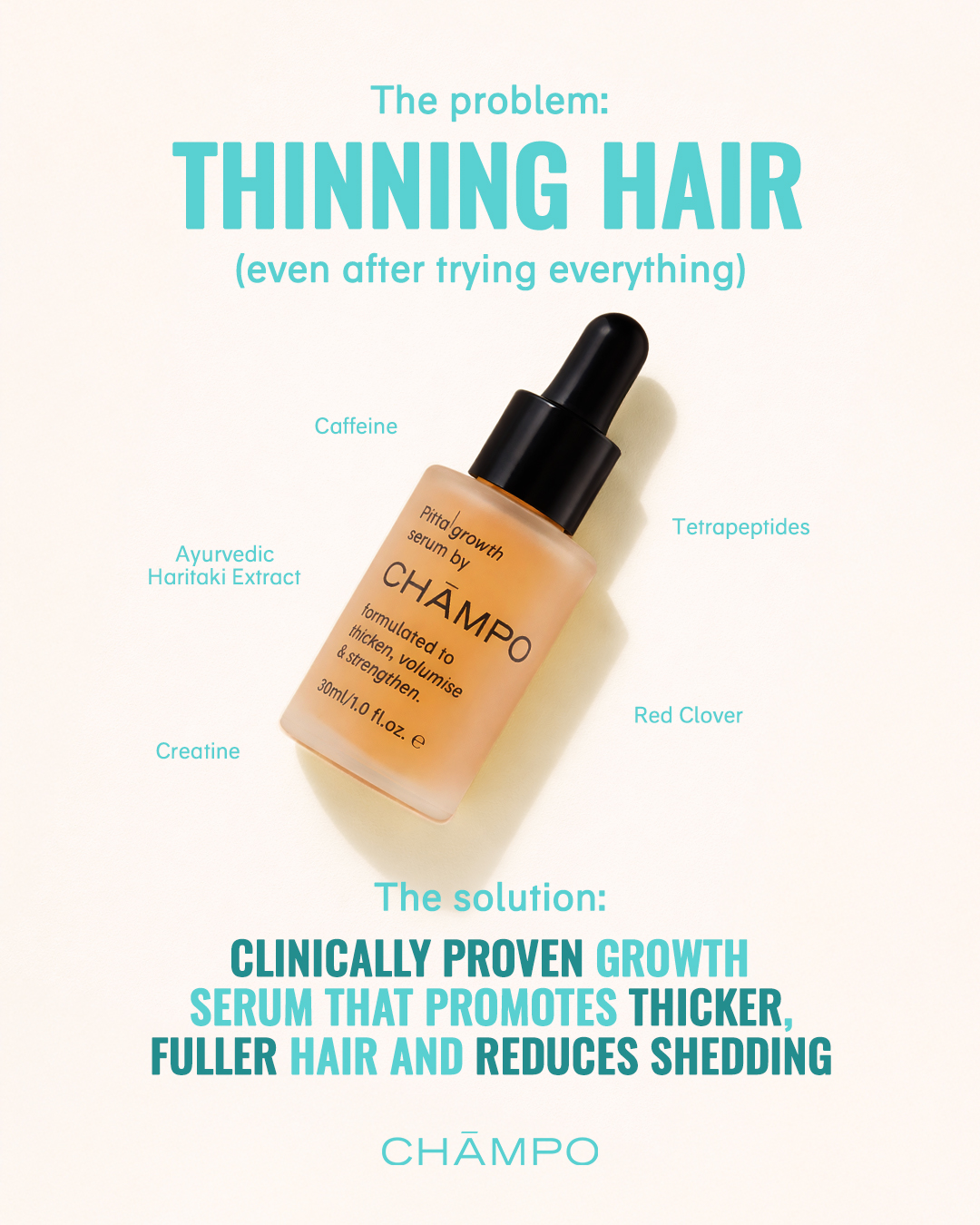 Chāmpo Haircare Facebook ad