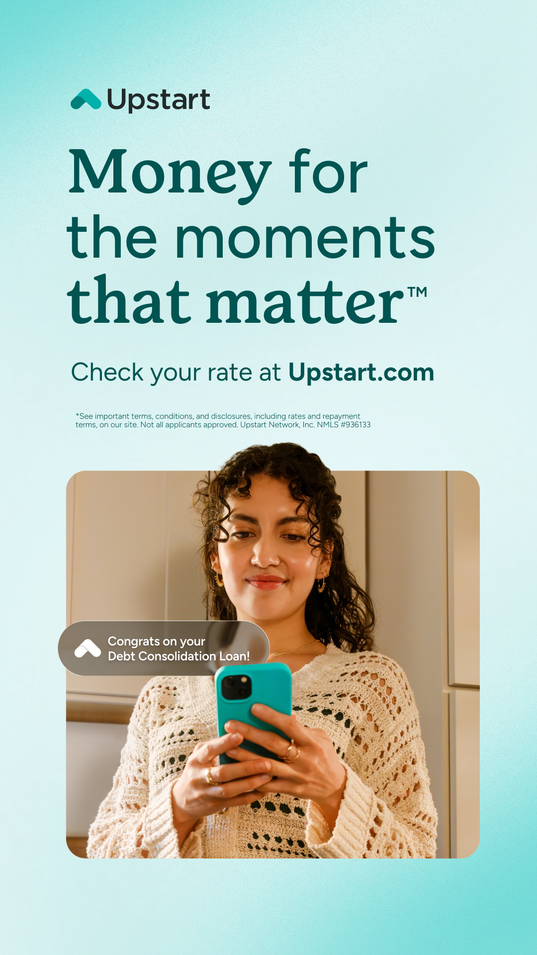 Upstart Facebook ad
