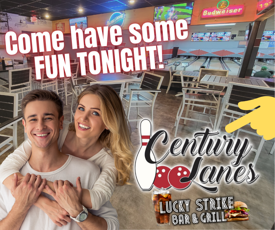 Century Lanes Facebook ad: Just Around the Corner on Tracker Rd