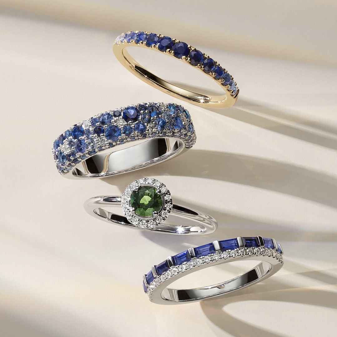 Shane Co. Facebook ad: Sapphire Birthstone Jewelry