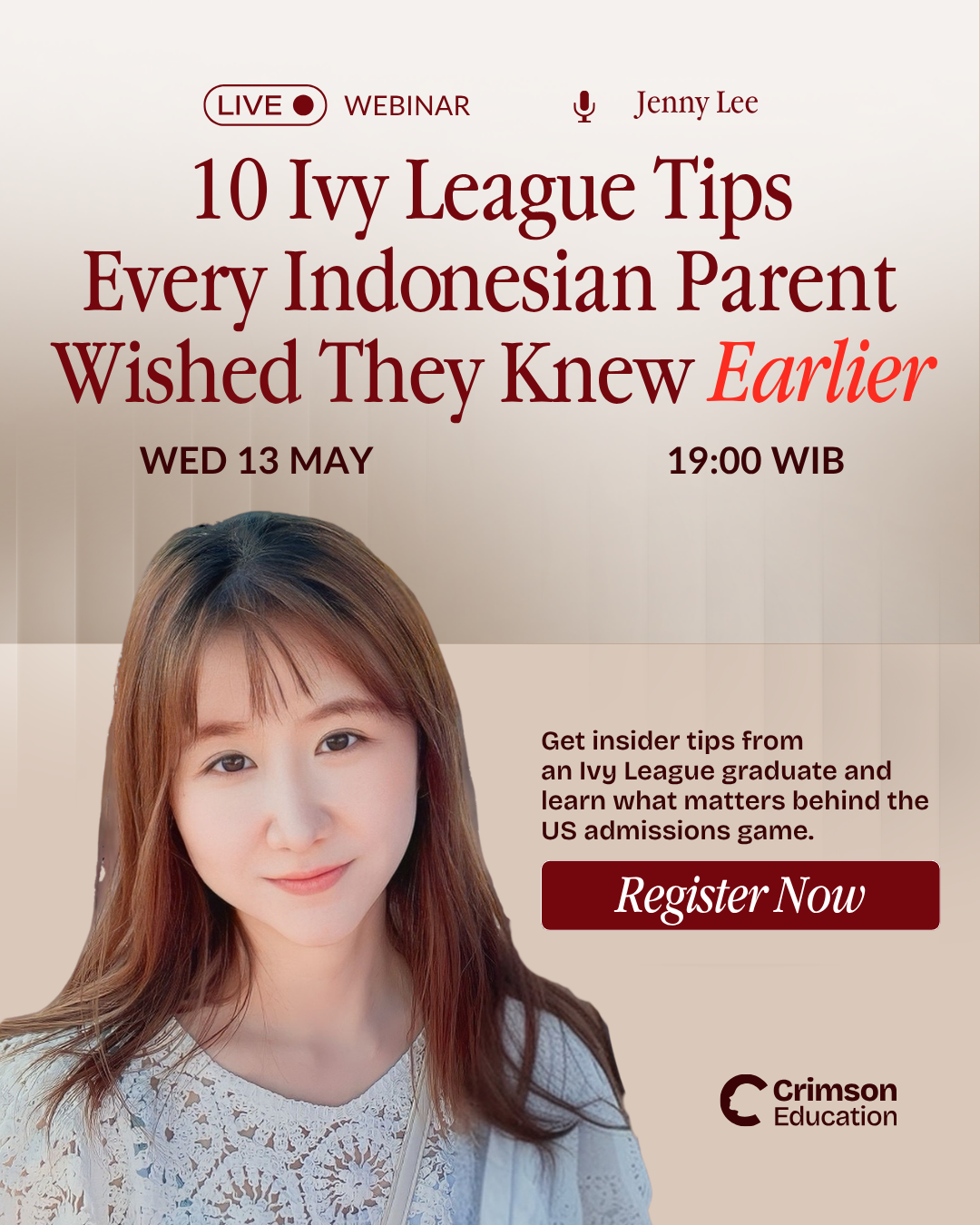 Crimson Education Facebook ad