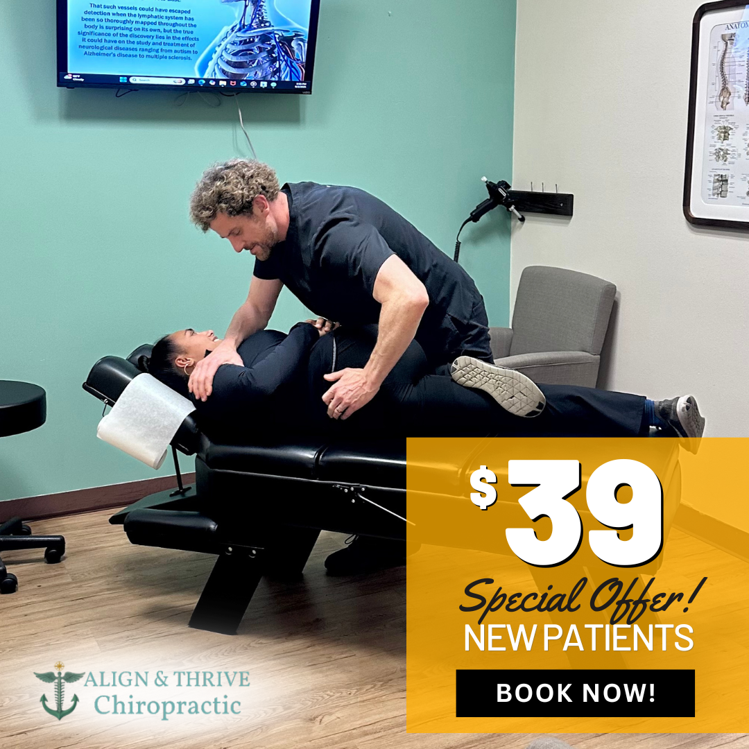 Align & Thrive Chiropractic Facebook ad from Sep 30, 2025