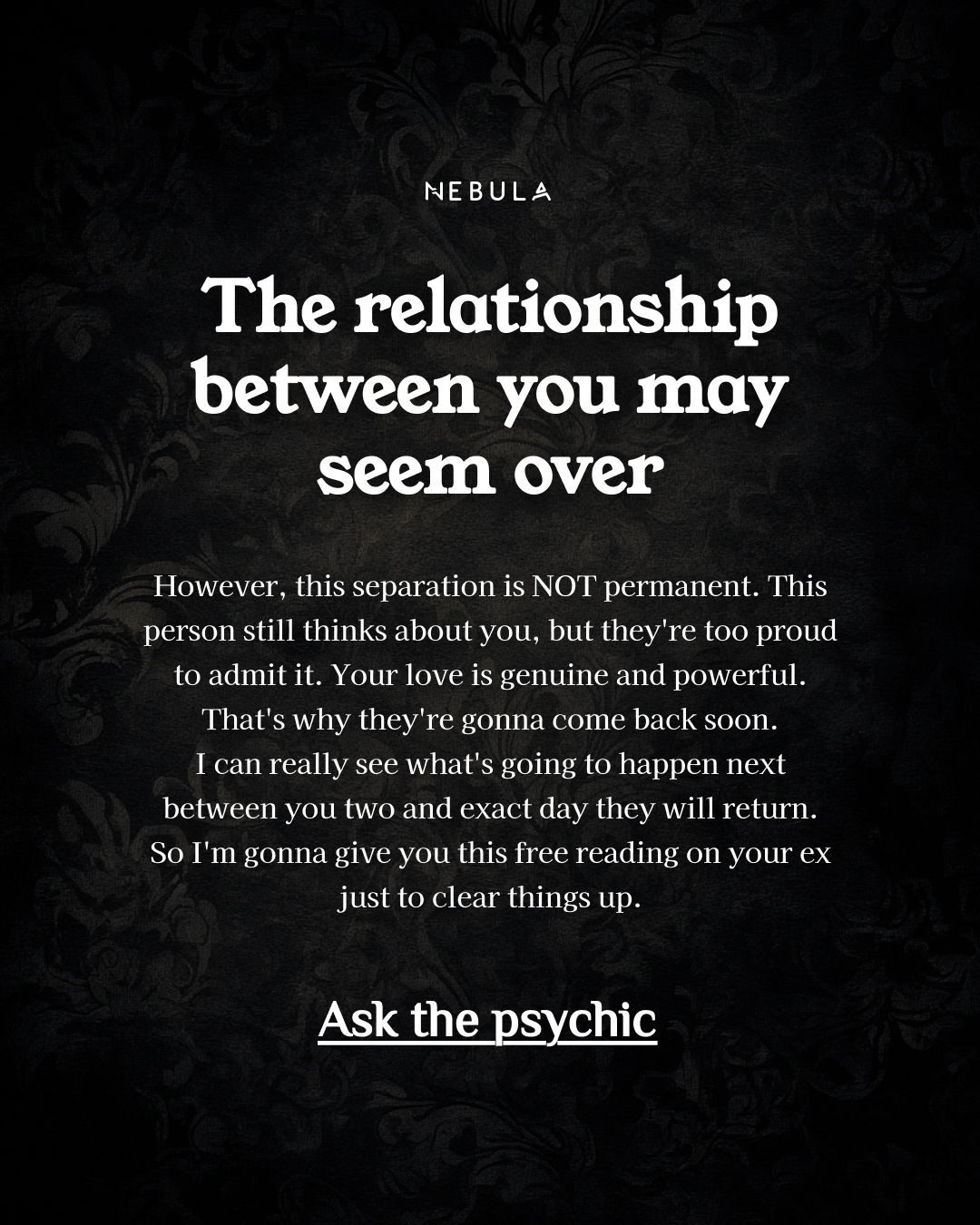 Your Relationship Advisor Facebook ad