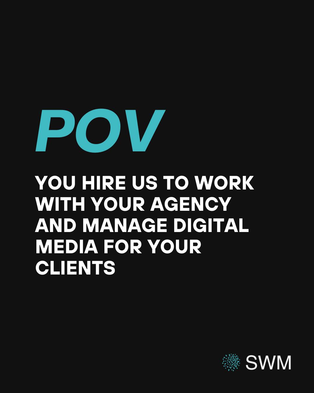SWM Consulting and Digital Agency Facebook ad: Many agencies want to offer digital media, but…