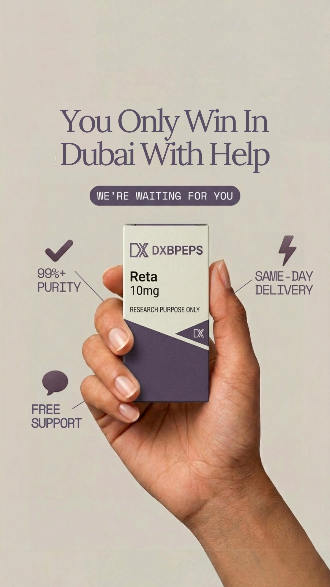 DXB Peps Facebook ad: Clinically-Backed Research Support