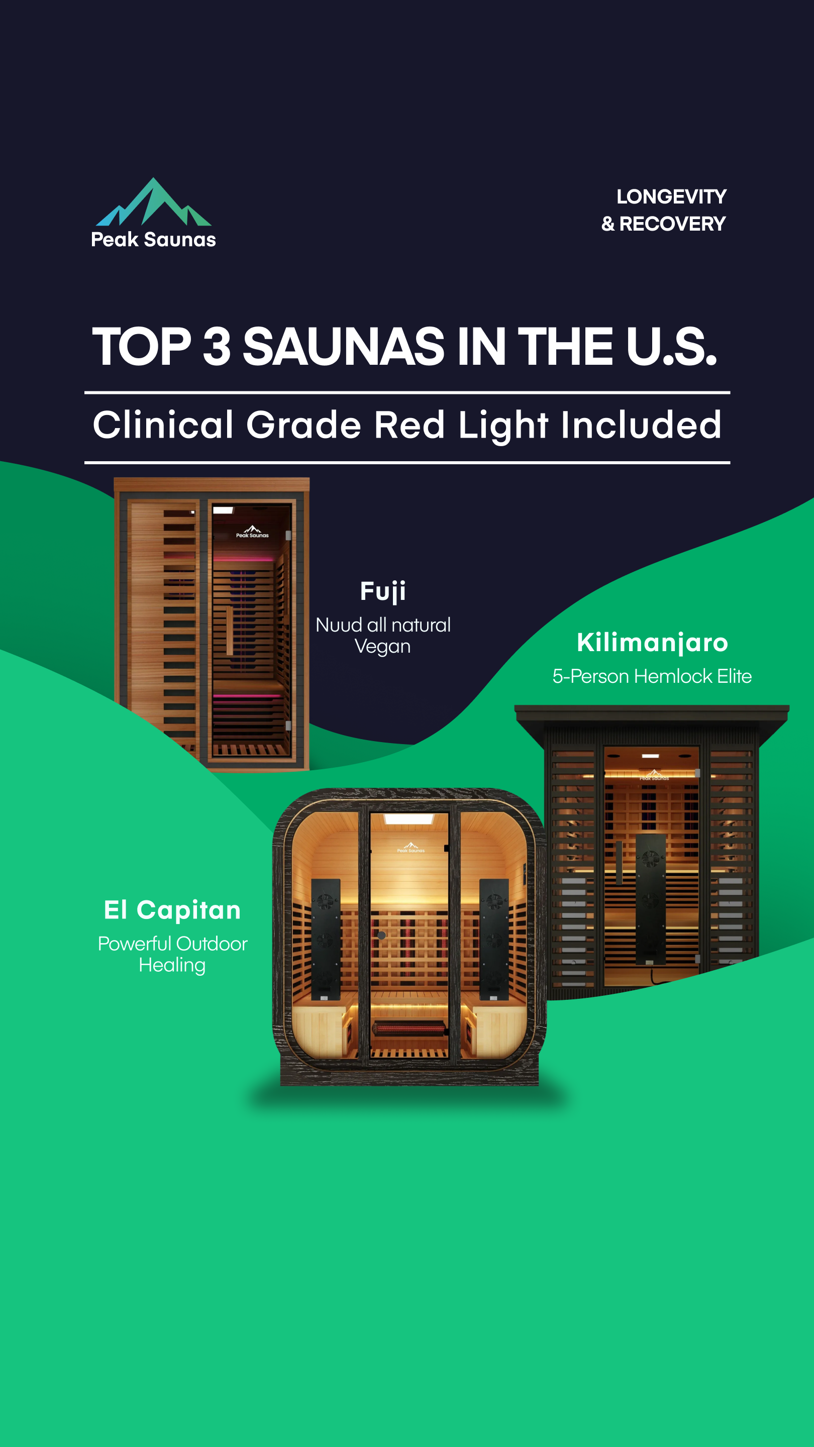 Peak Saunas Facebook ad