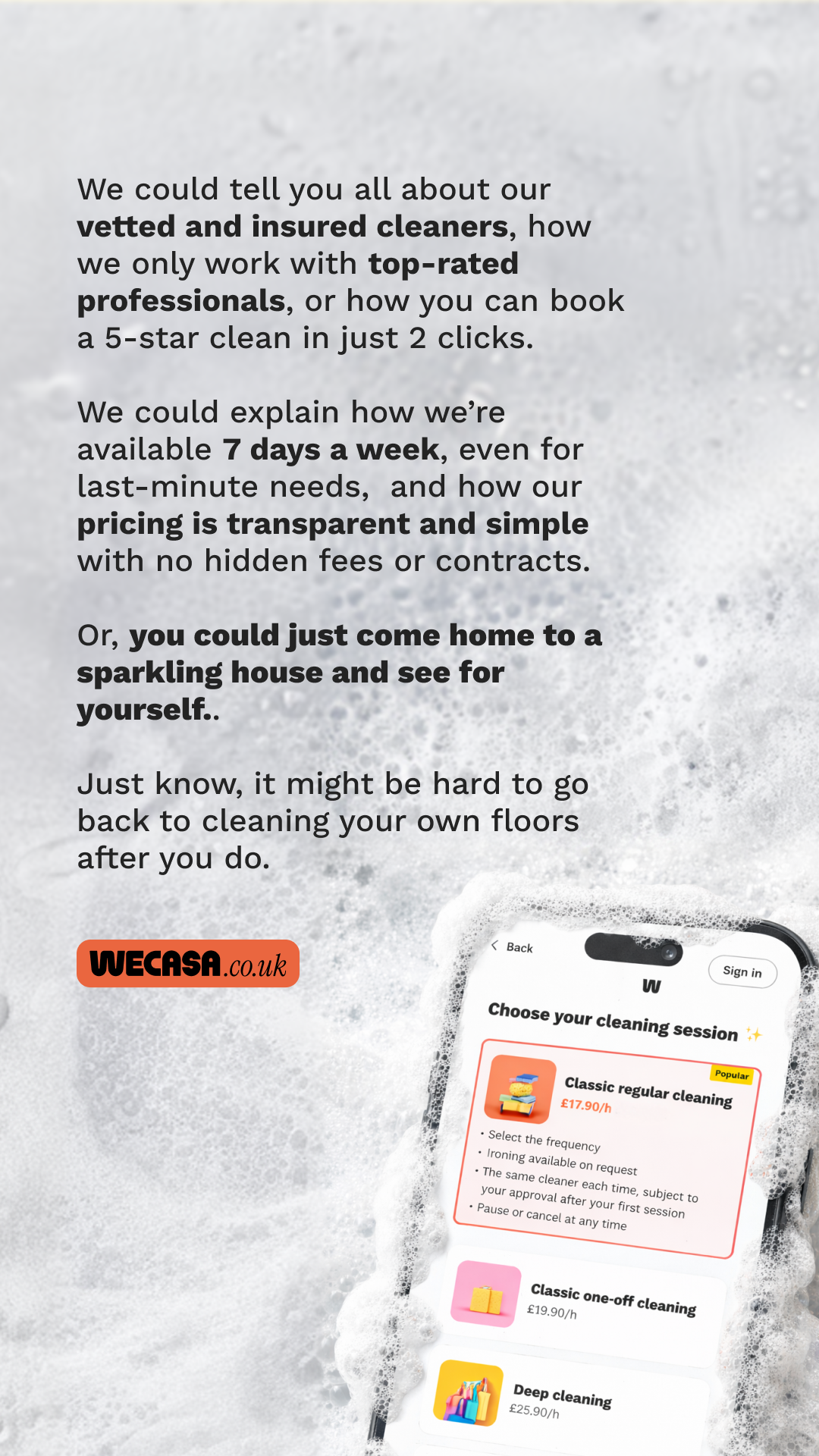 Wecasa Facebook ad