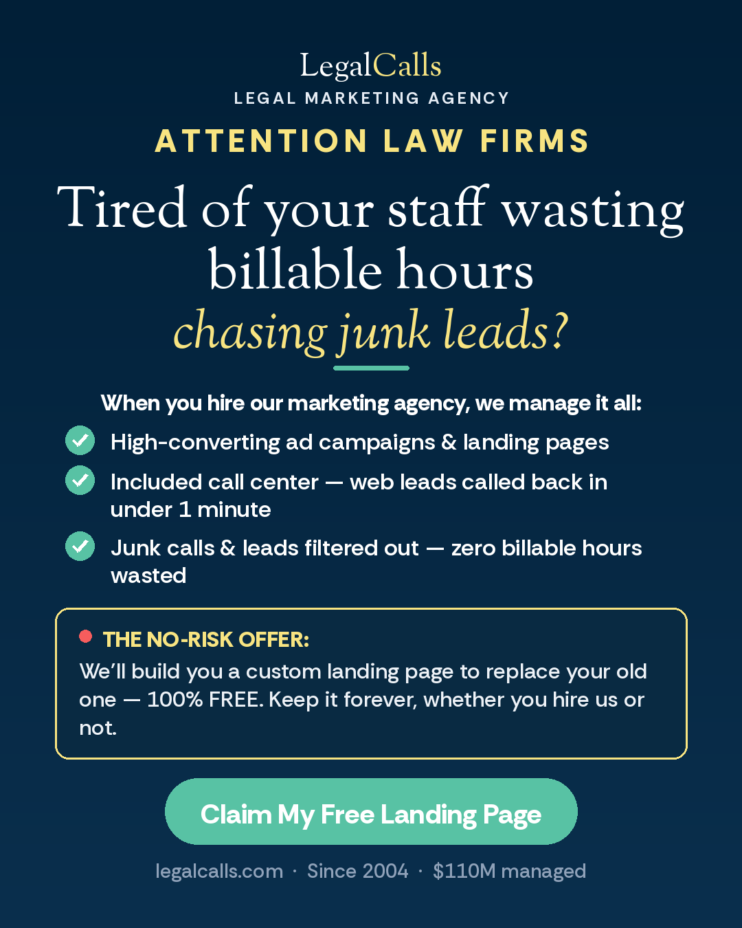LegalCalls Facebook ad