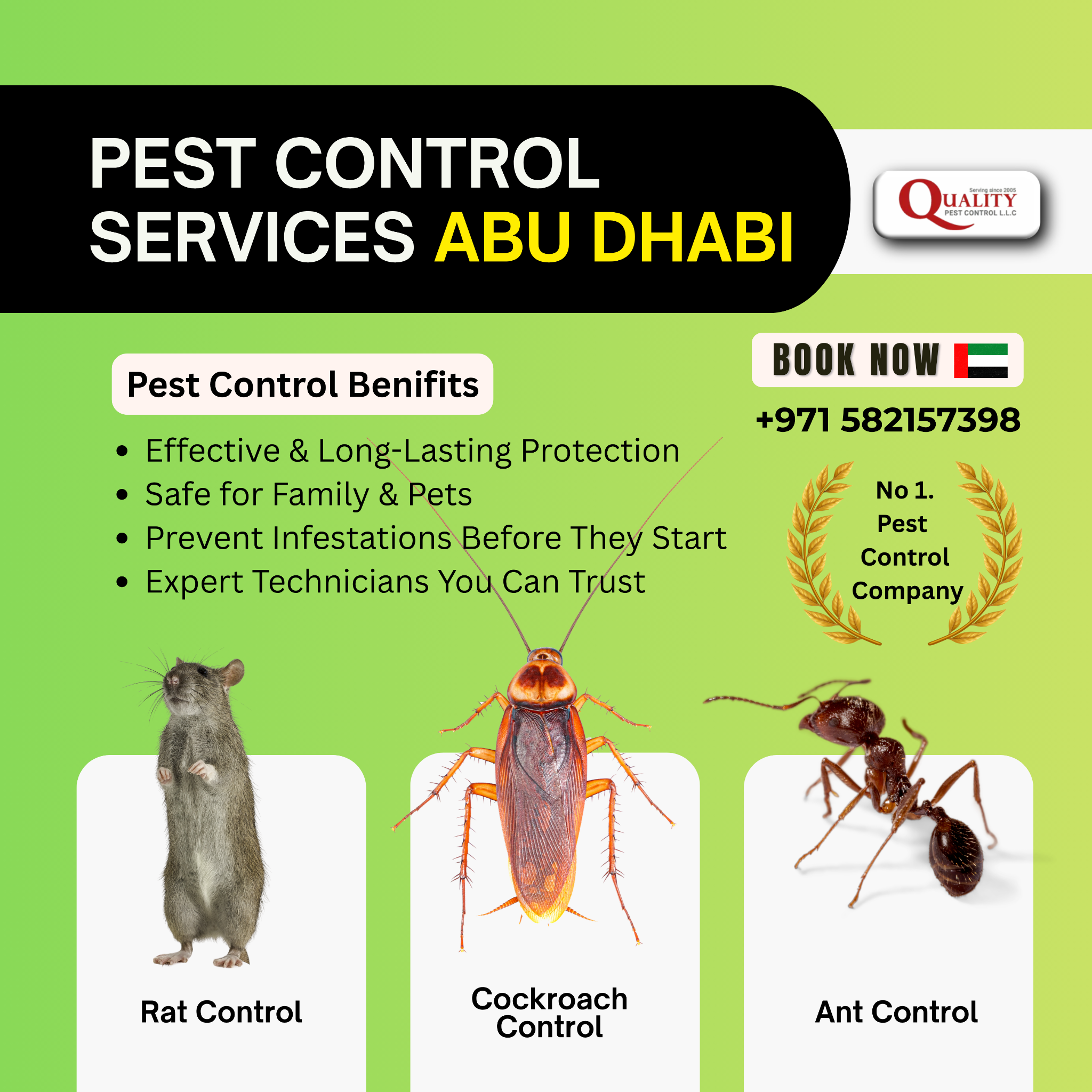 Quality Pest Control-UAE Facebook ad