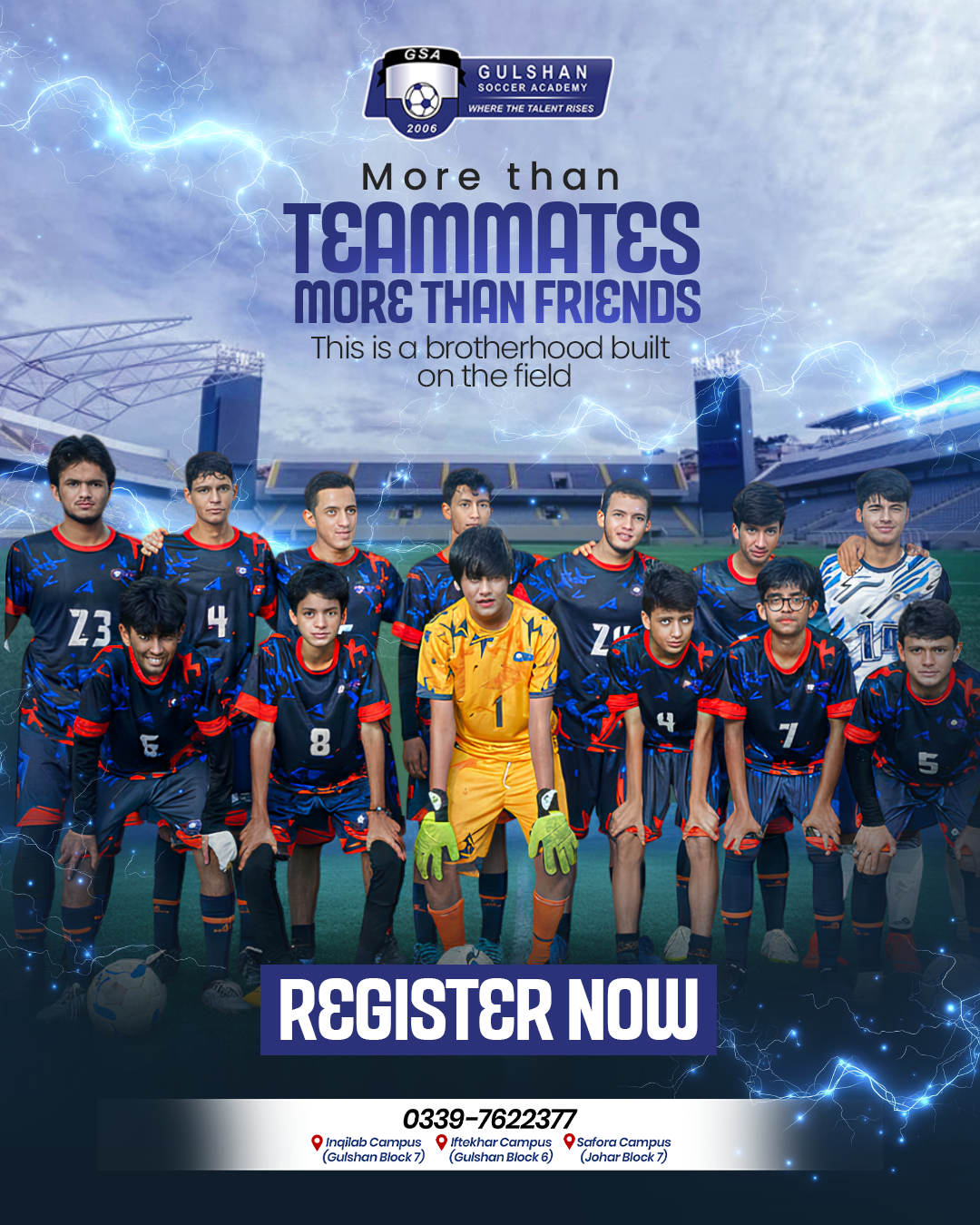 Gulshan Soccer Academy Facebook ad: Enroll Today