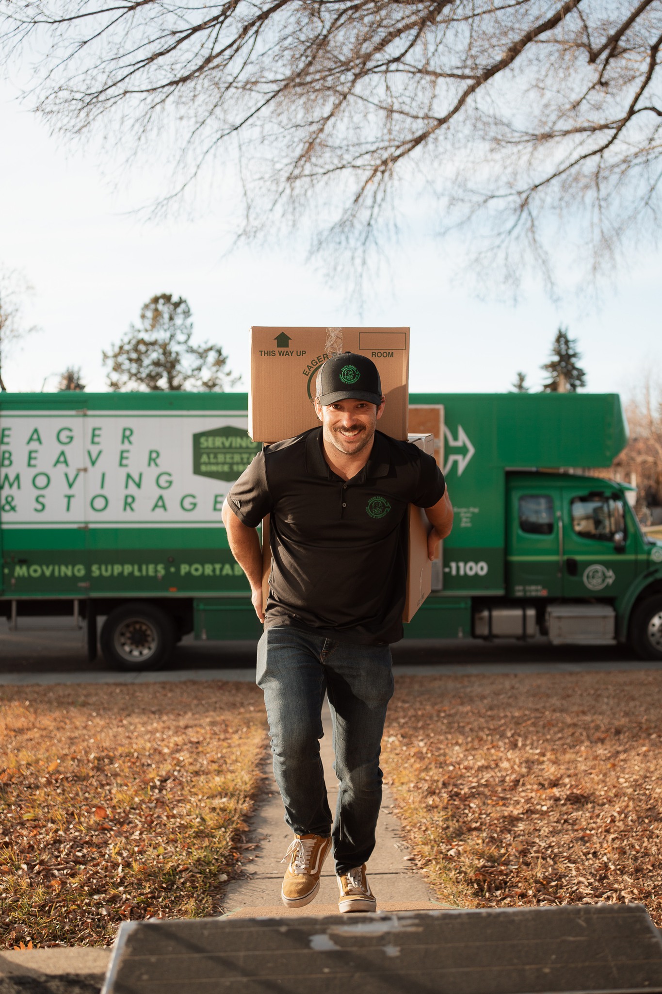 Eager Beaver Moving and Storage Facebook ad: Calgary, we’re here to make your move easier!