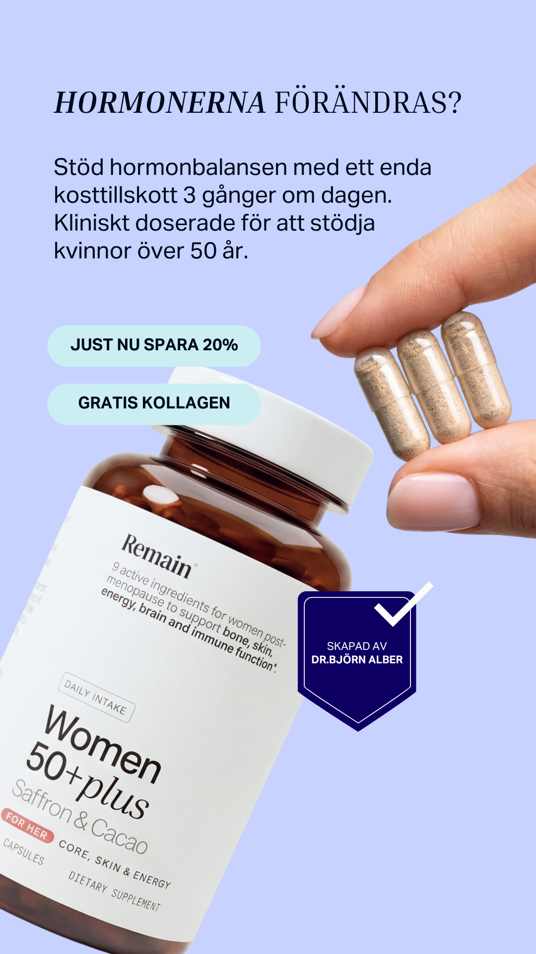 Remain Health Sweden Facebook ad