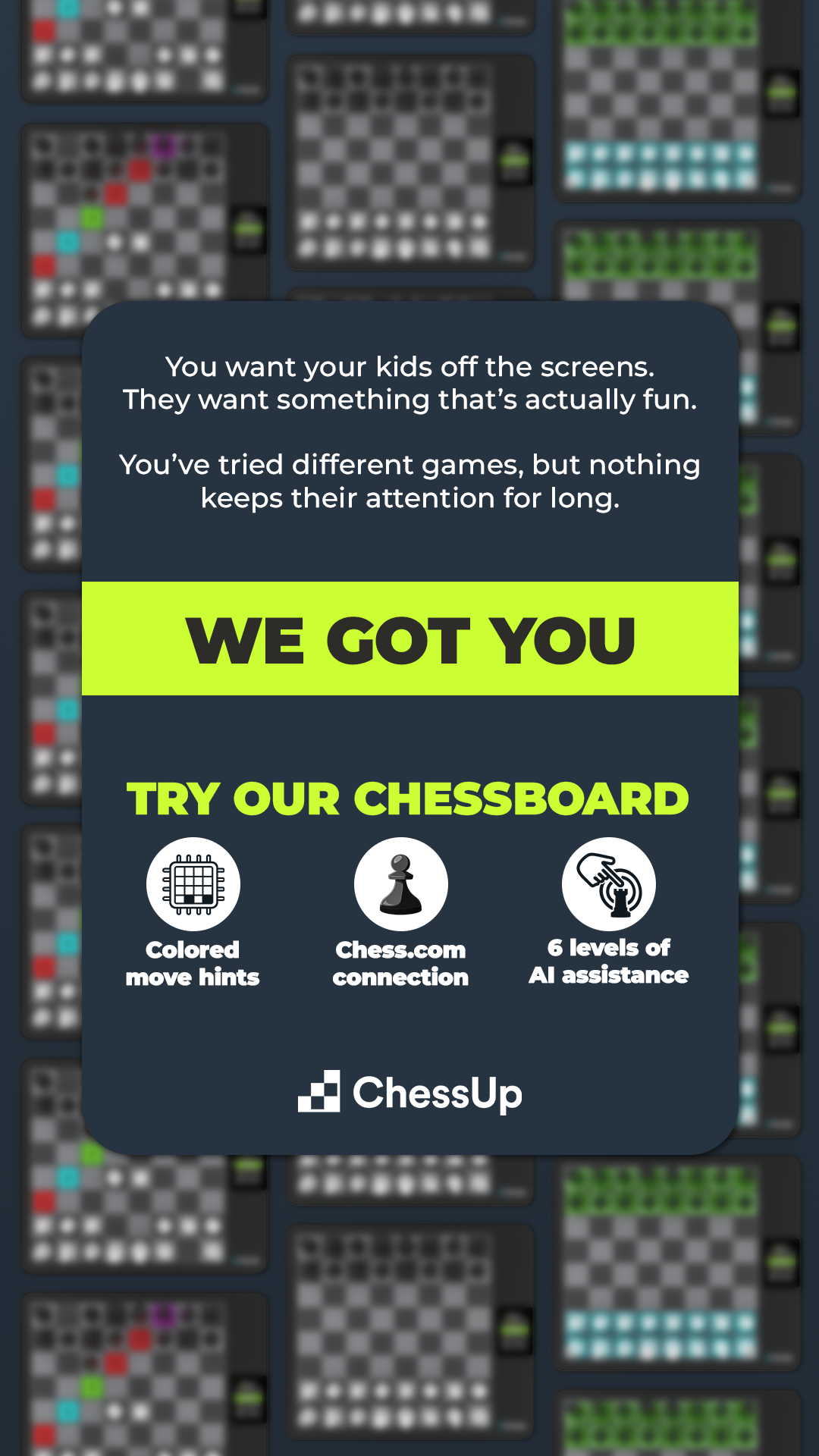 ChessUp Facebook ad
