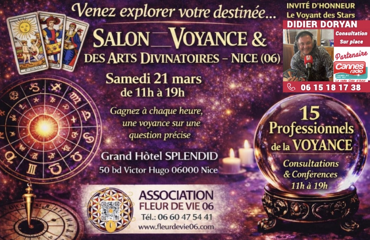 FLEUR DE VIE 06 Facebook ad: SALON Voyance & Arts divinatoires - Nice (06)