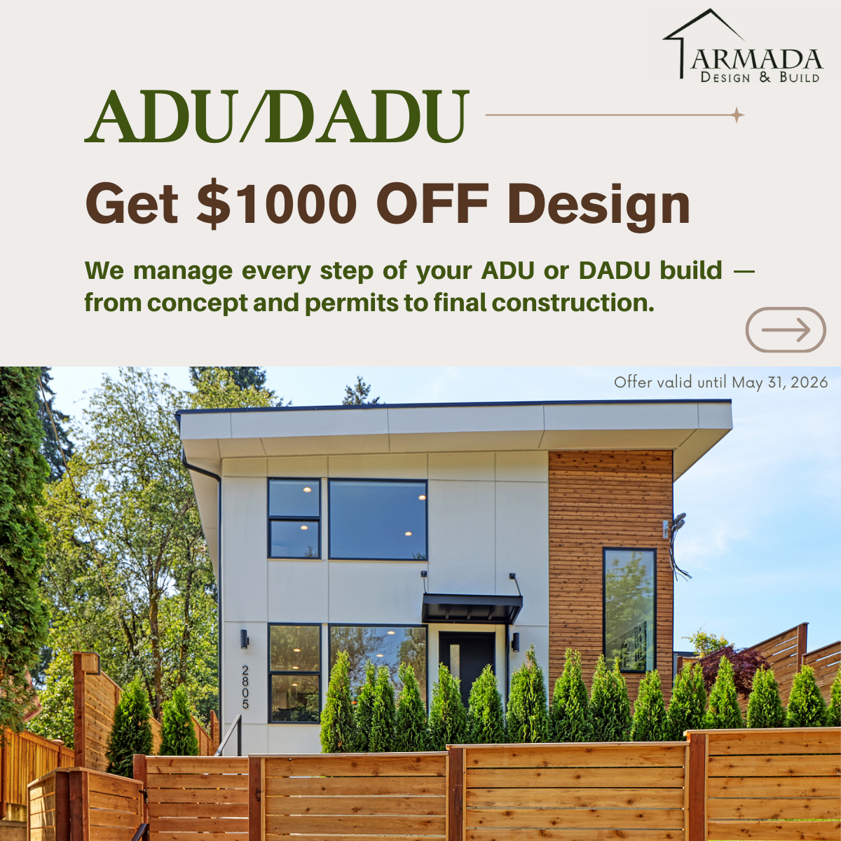 Armada Design & Build Facebook ad