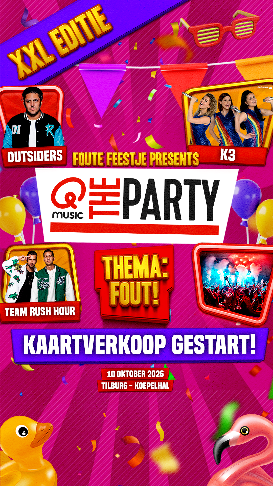Foute Feestje Facebook ad from Jul 8, 2026