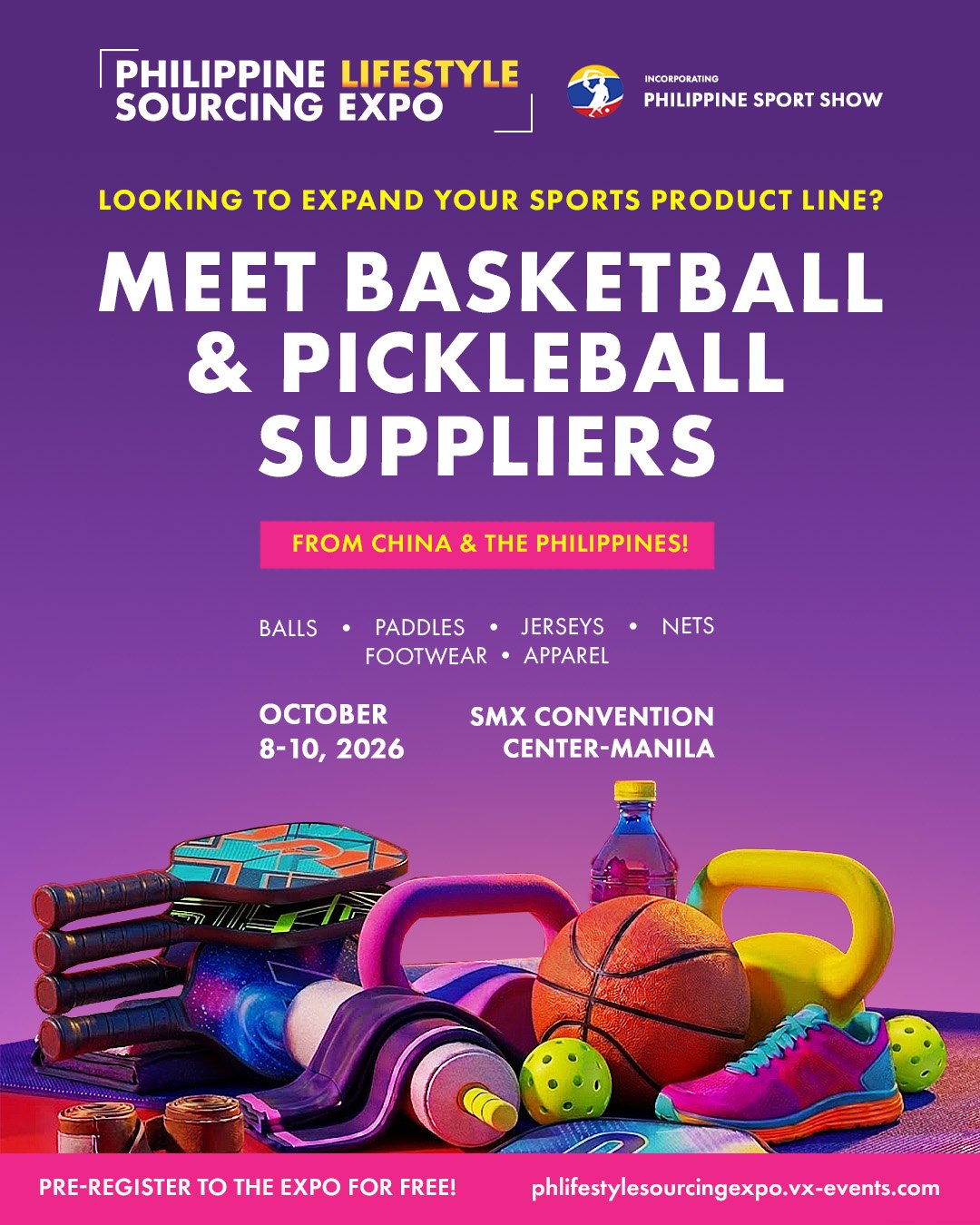 Philippine Lifestyle Sourcing Expo Facebook ad: Pre-register for FREE now!