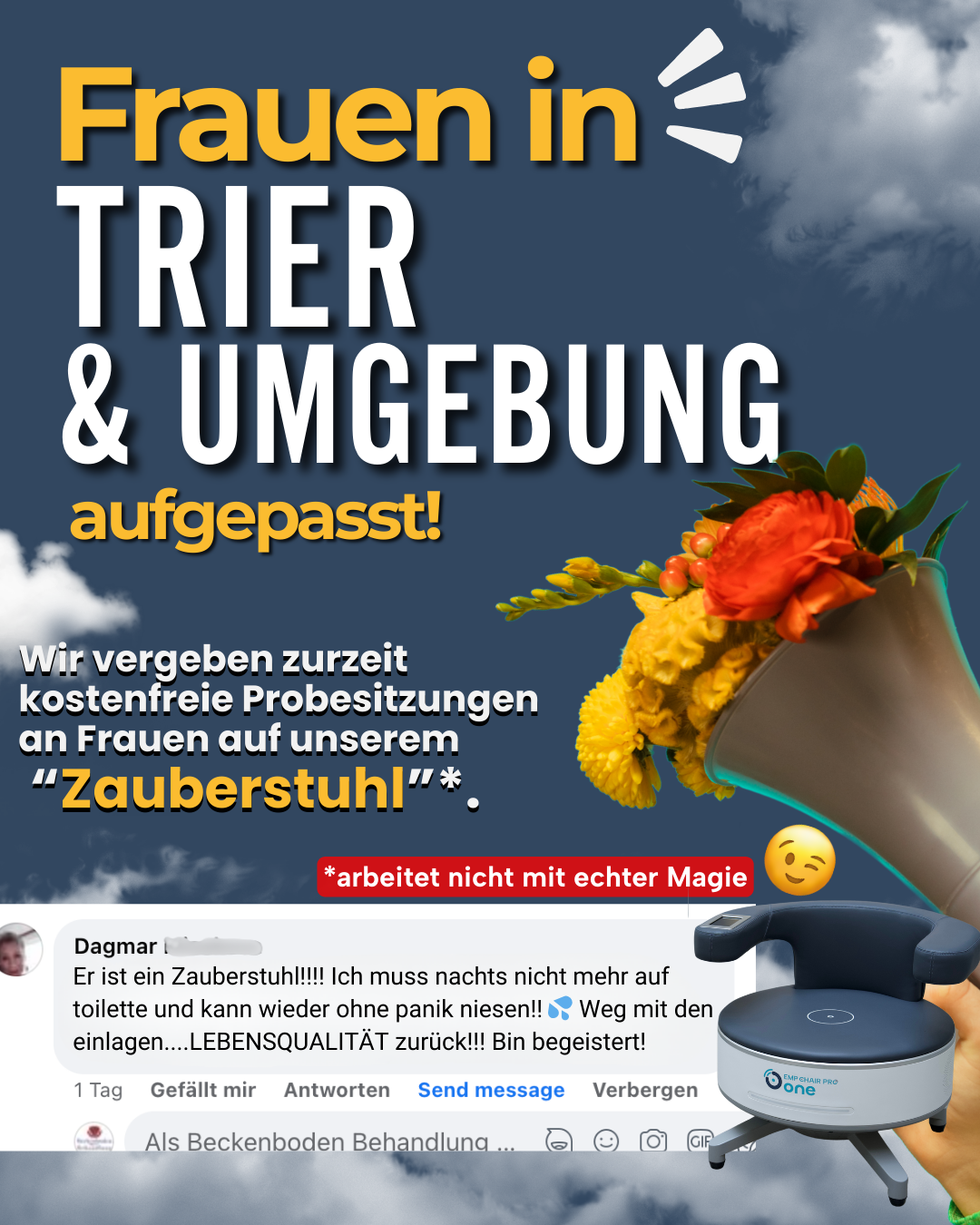 Beckenboden Behandlung Facebook ad