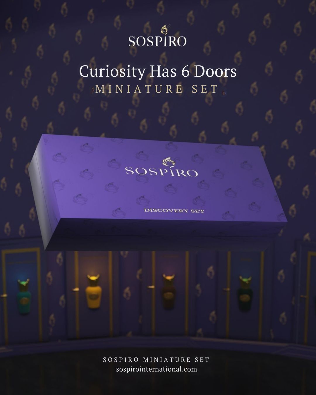 Sospiro International Facebook ad: Curiosity has six doors.