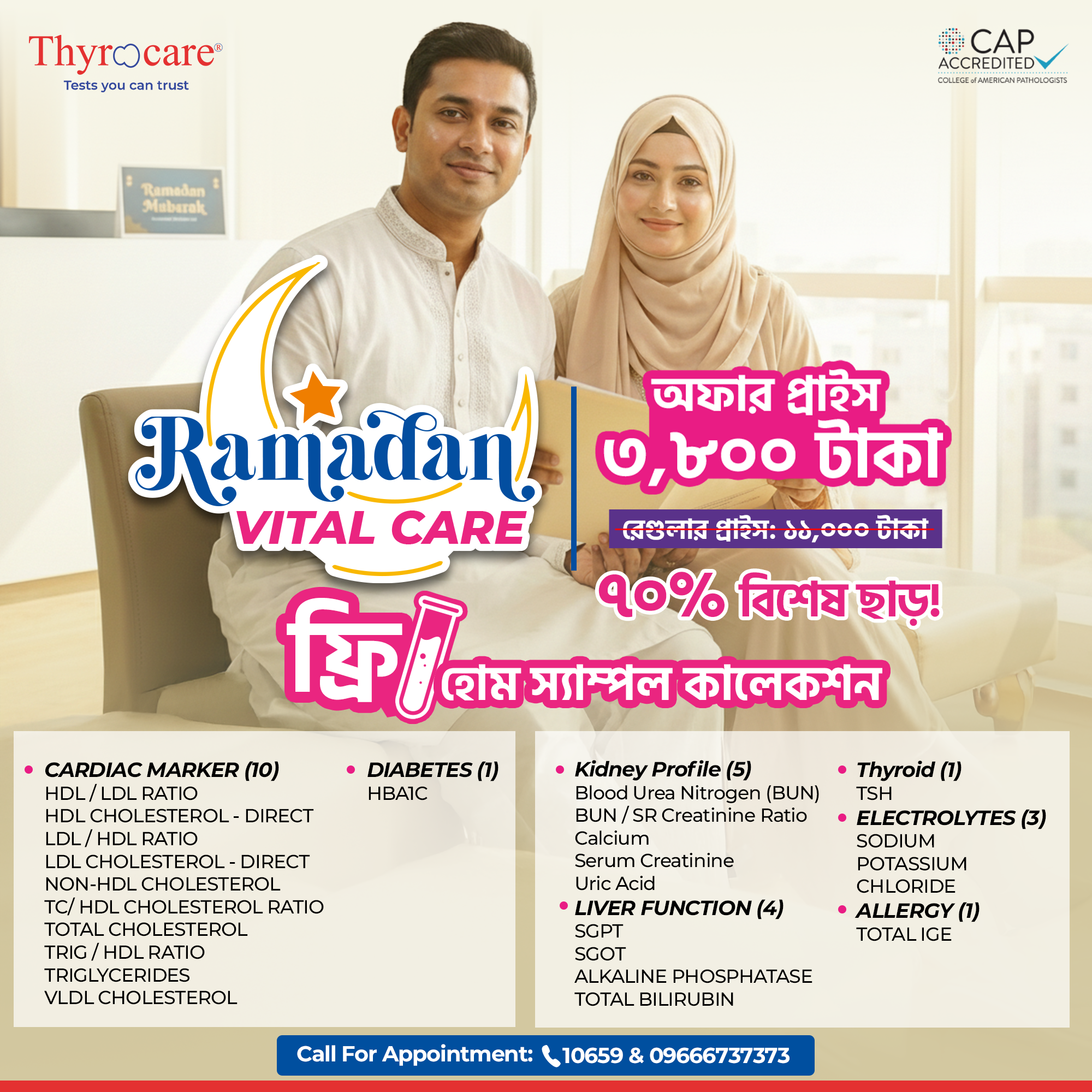 Thyrocare Bangladesh Limited Facebook ad from Feb 22, 2026