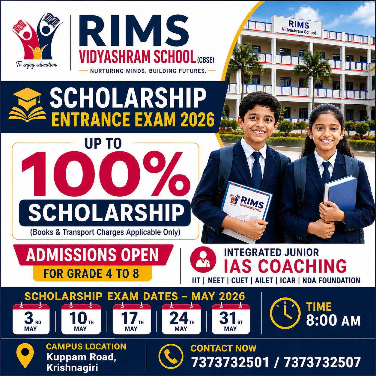 RIMS Vidyashram School- CBSE Facebook ad: RIMS Vidyashram CBSE School, Krishnagiri, Quality CBSE…