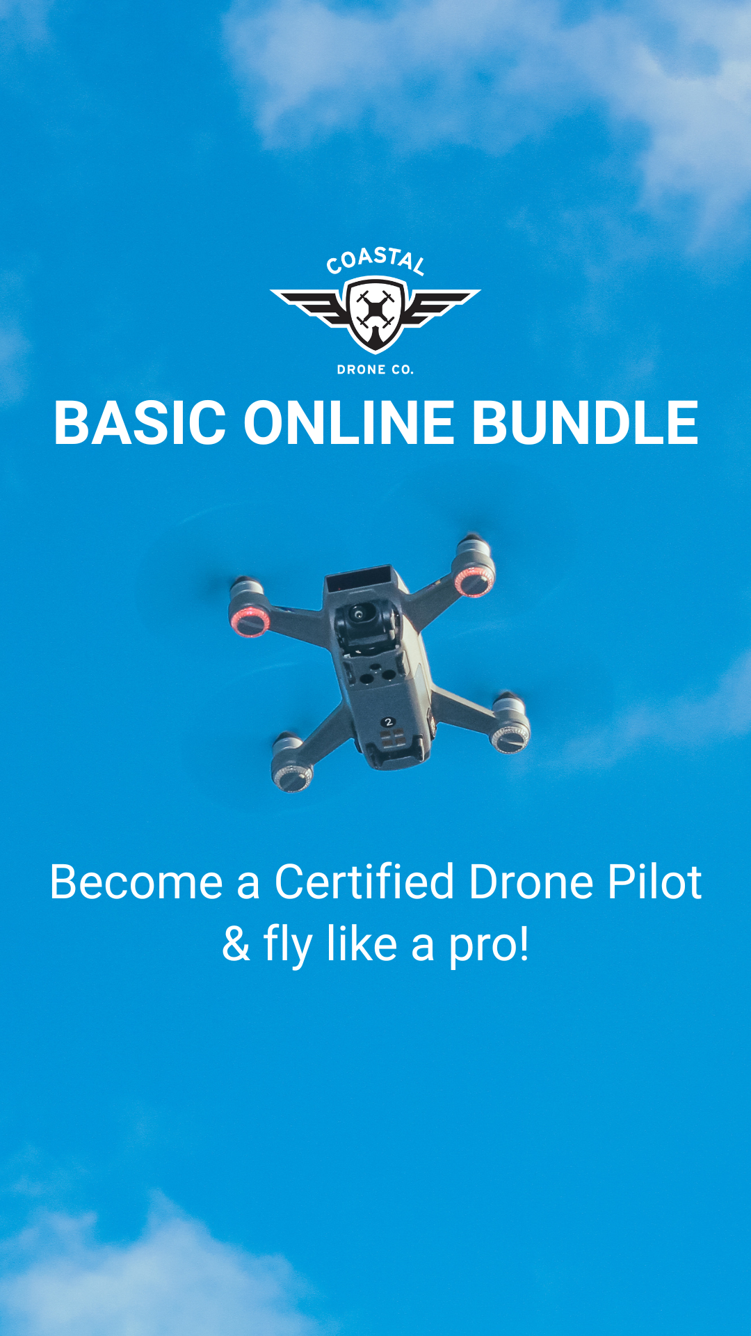 Coastal Drone Online Deals Facebook ad: Basic Pilot Exam Prep | Coastal Drone Co.