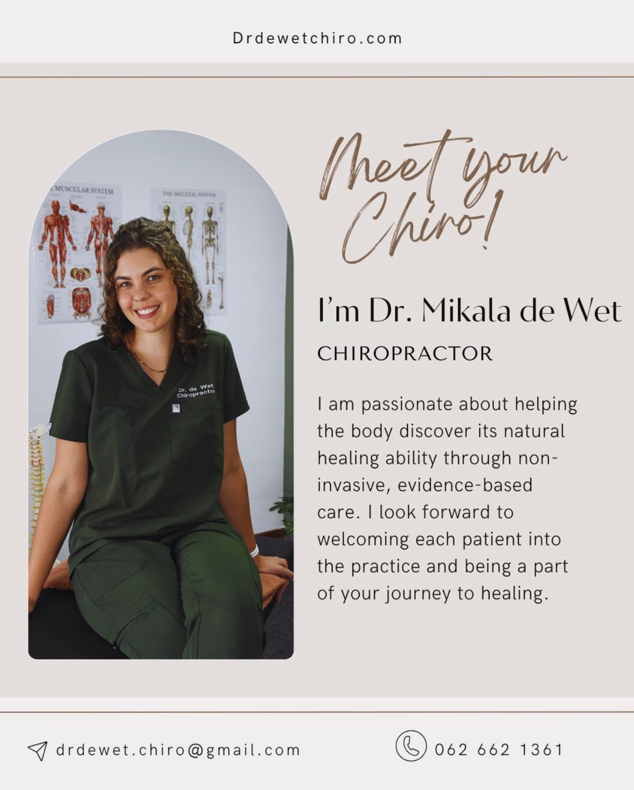 Dr. de Wet Chiropractic Facebook ad
