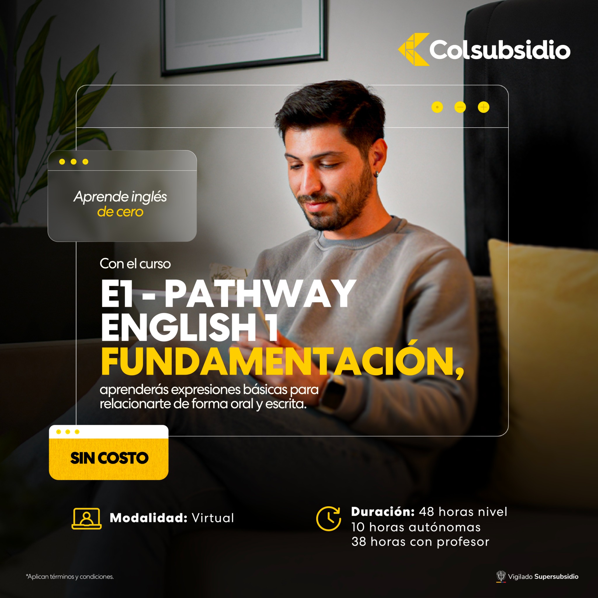 Colsubsidio Facebook ad: Aprende inglés