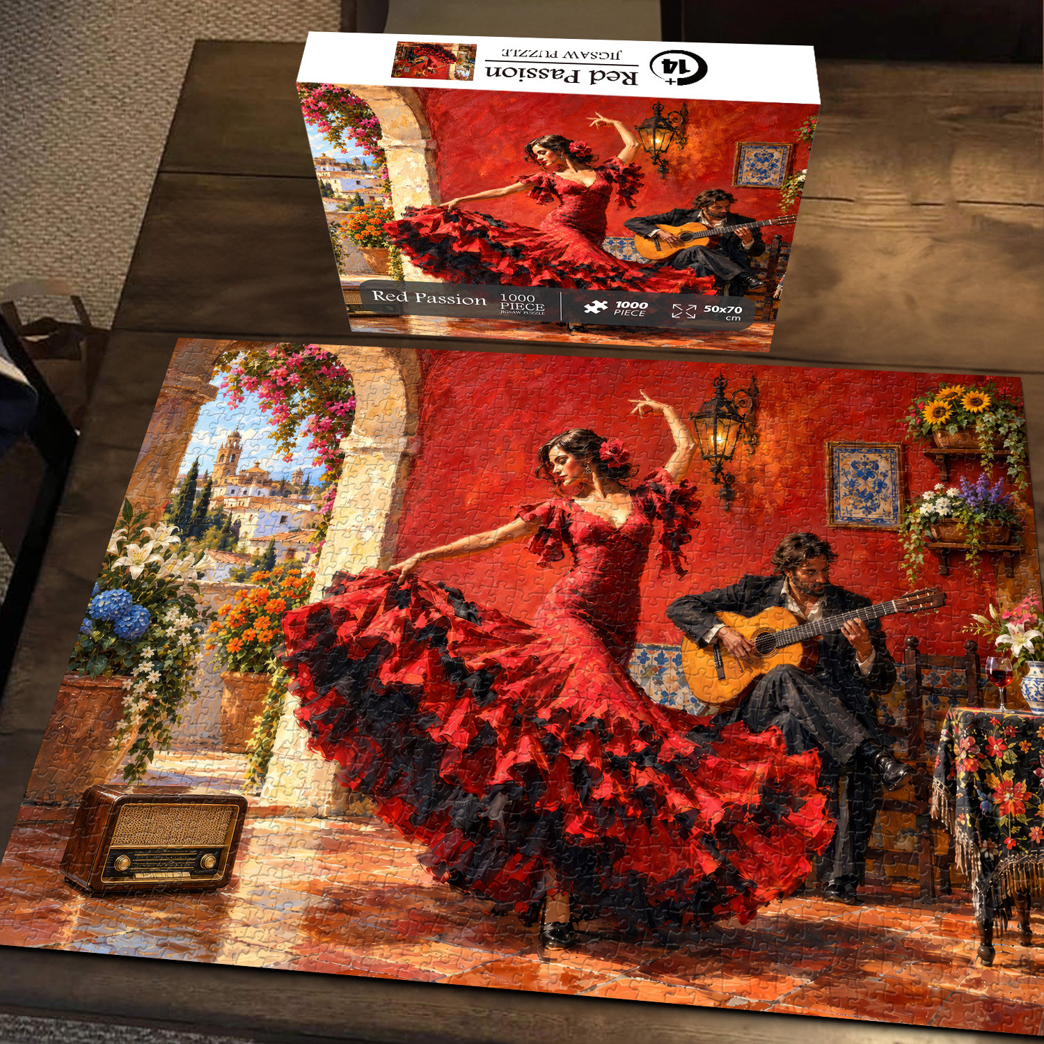 Bboldin Facebook ad: Red Passion Jigsaw Puzzle 1000 Pieces