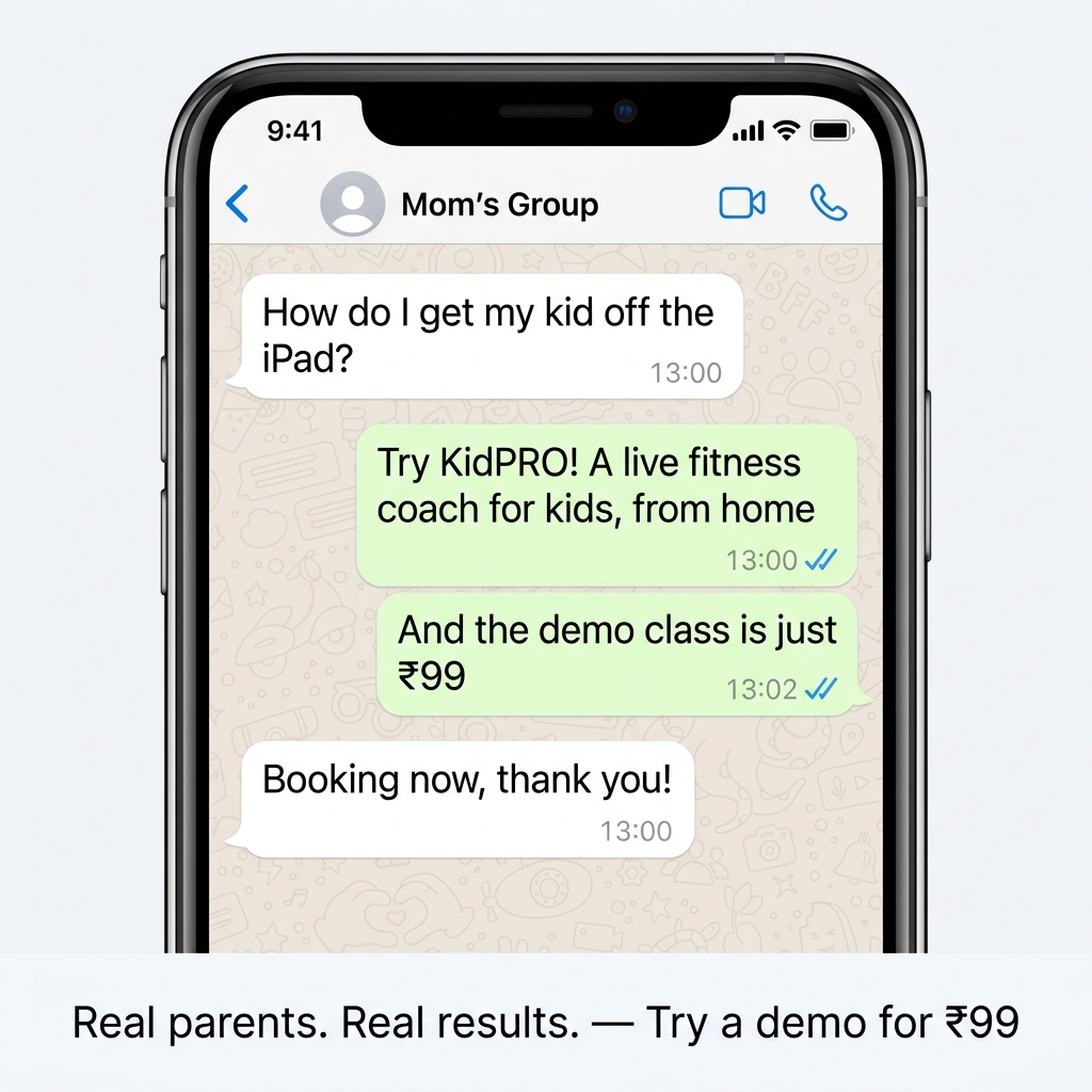 Kid Pro Facebook ad: Live Fitness Coaching for Kids (Ages 4-12)