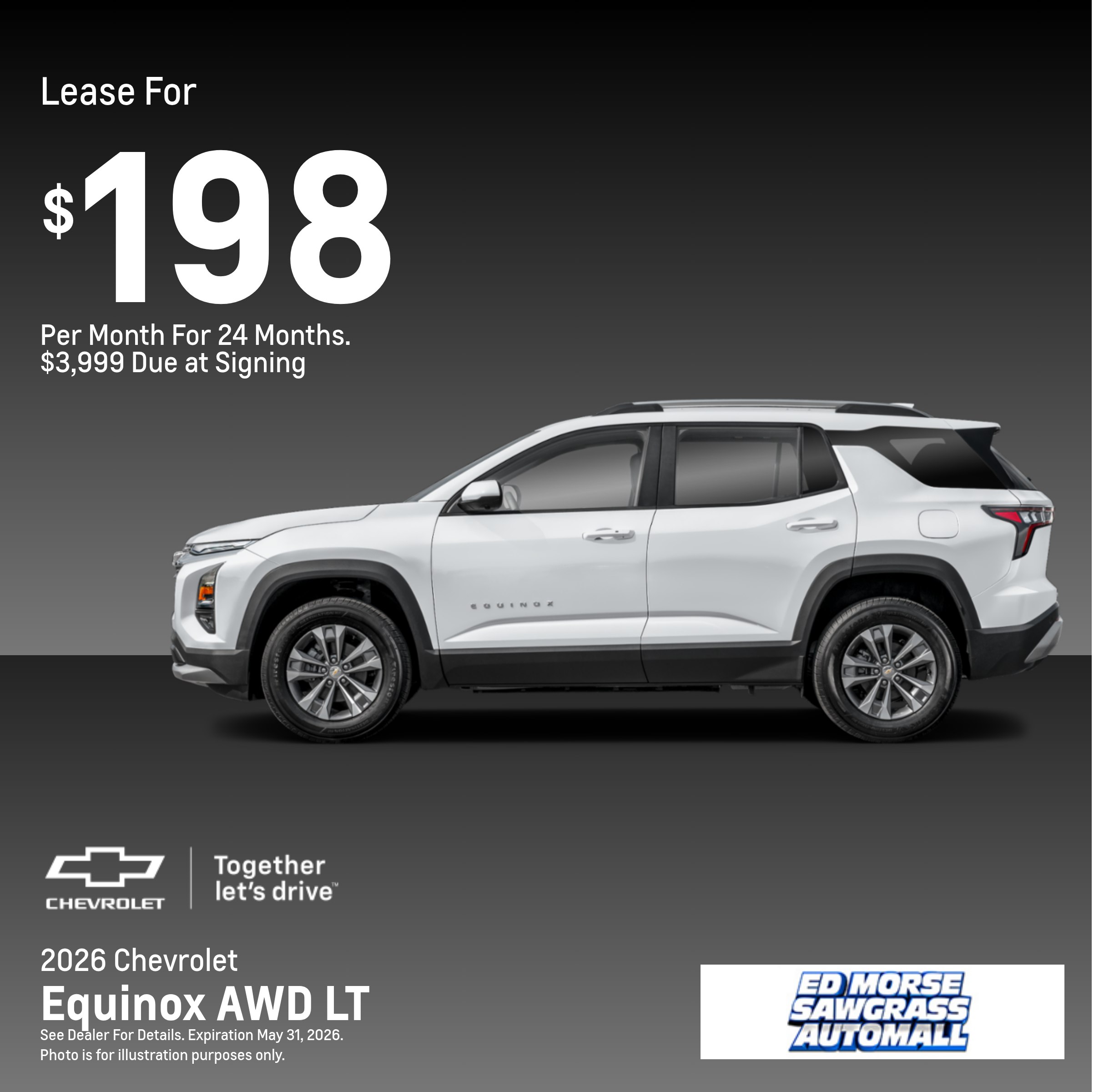 Ed Morse Sawgrass Auto Mall Facebook ad from Jul 21, 2026
