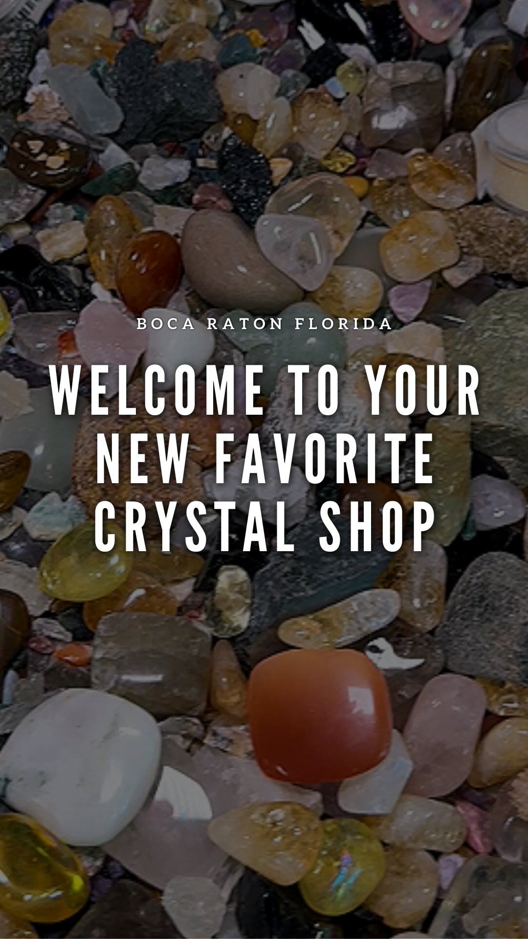 Ruby's Healing Crystals Facebook ad: Welcome to your new favorite crystal shop in…