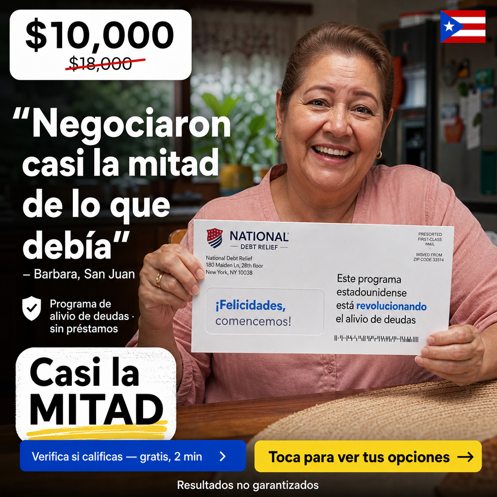 Debt Coach Facebook ad: Programa Nacional de Alivio de Deuda