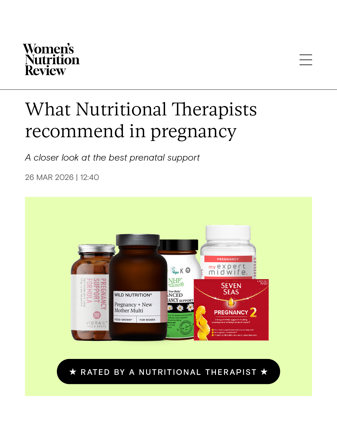 Women's Nutrition Review Facebook ad