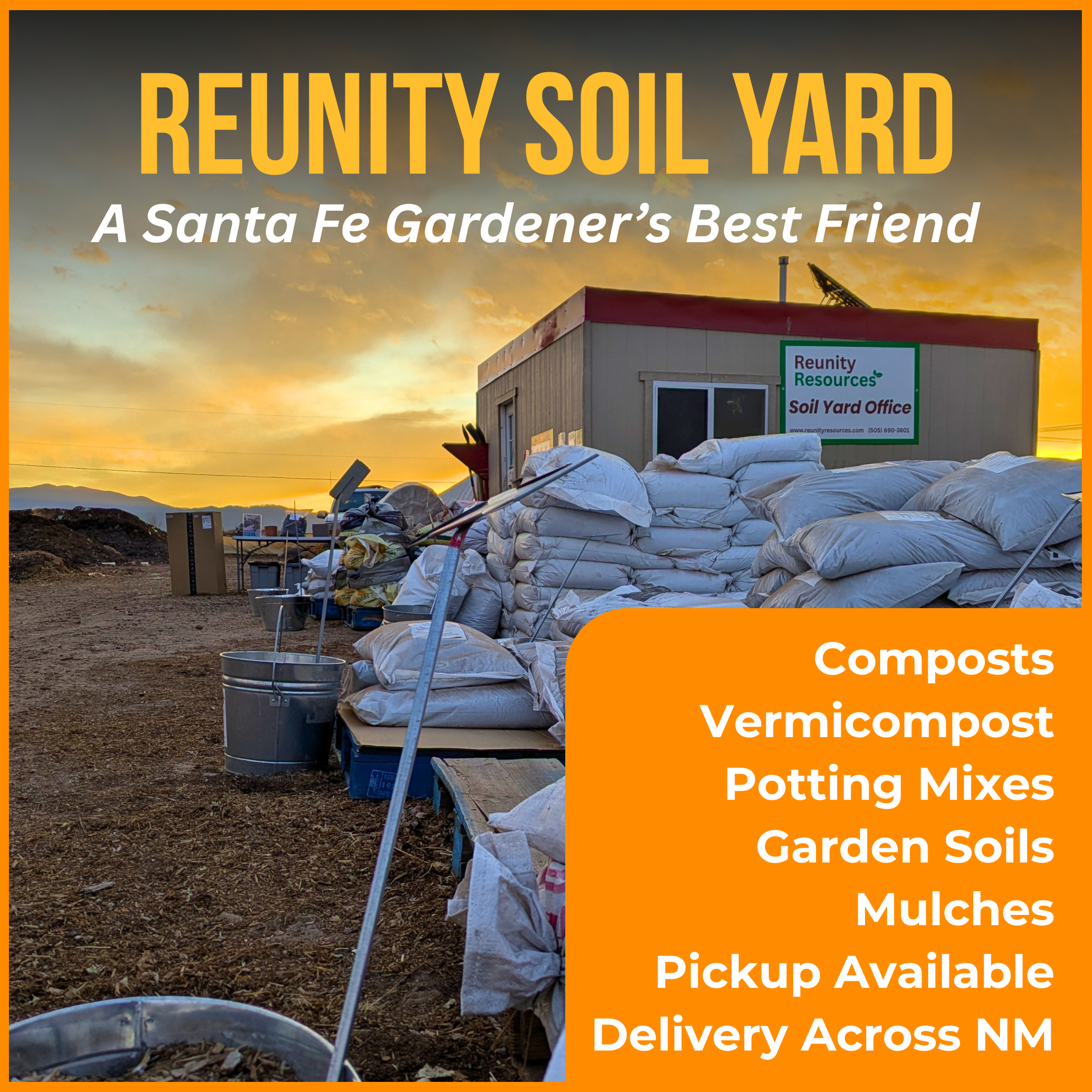 Reunity Resources Facebook ad: Tired of Dry, Sandy Soil?