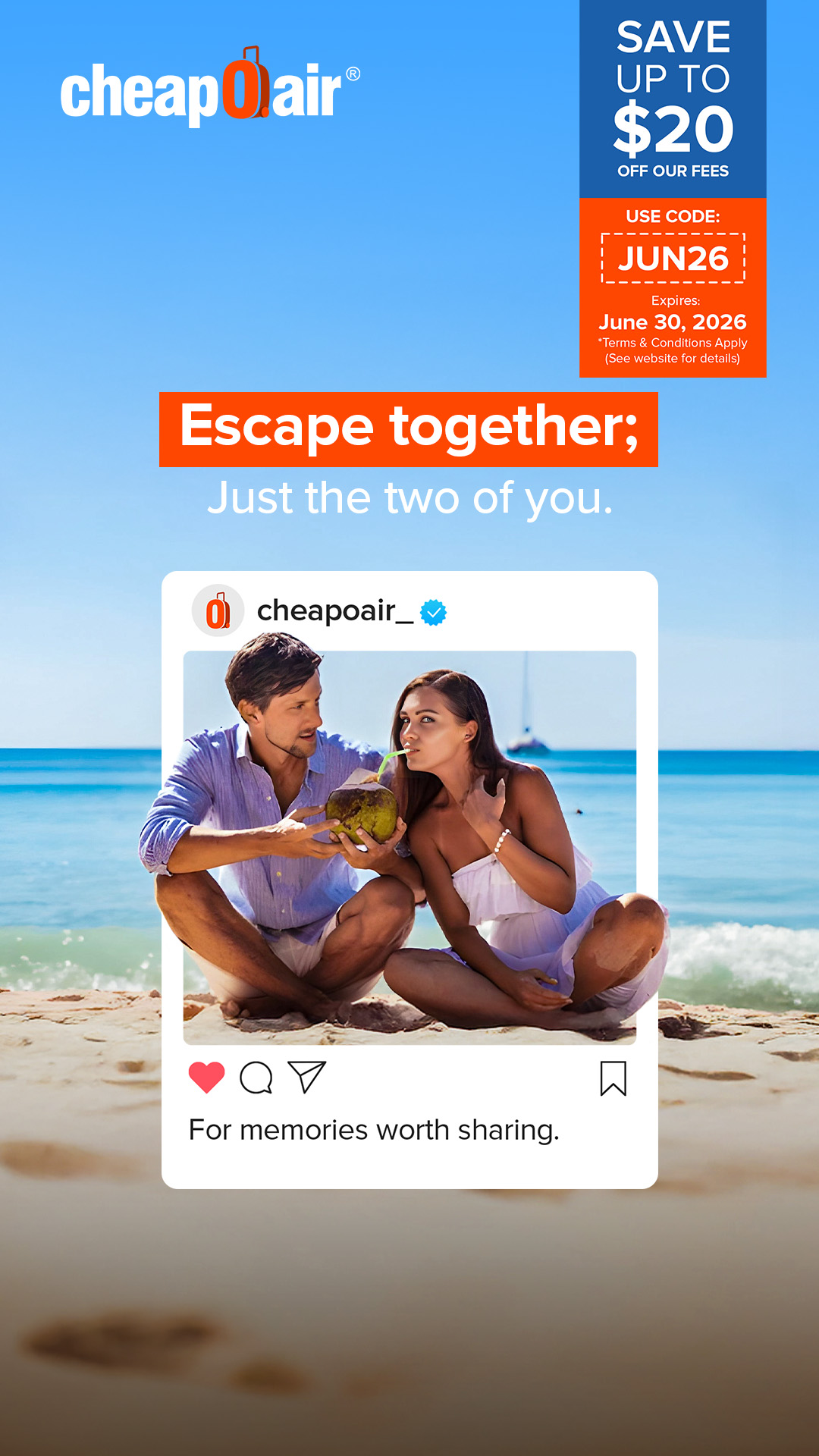 CheapOair Facebook ad