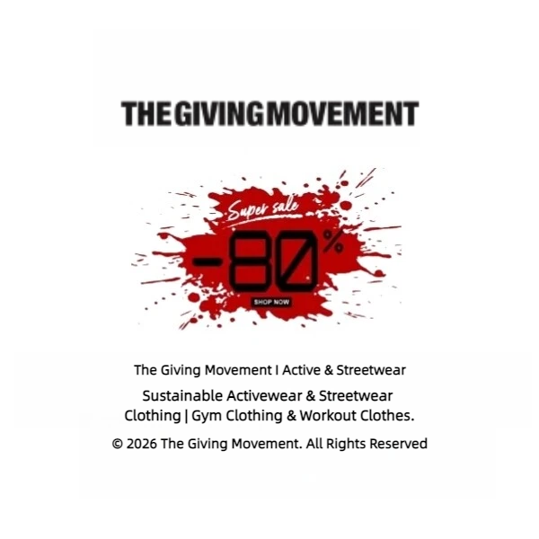 Discount Store Facebook ad: The Giving Movement Today Only -80%